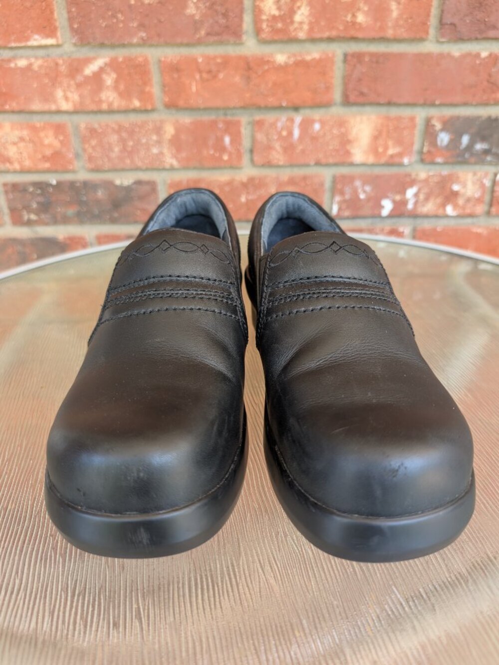 Women's ARIAT Black Leather Composite Toe Slip On Shoes Size 8 - Picture 4 of 11